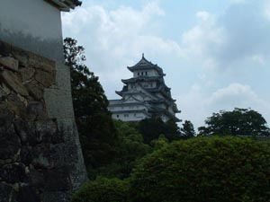 Himeji Castle, located in the town of Himeji.  This castle is called the best preserved in Japan and was featured in the Bond movie "You only live twice."  Cool.